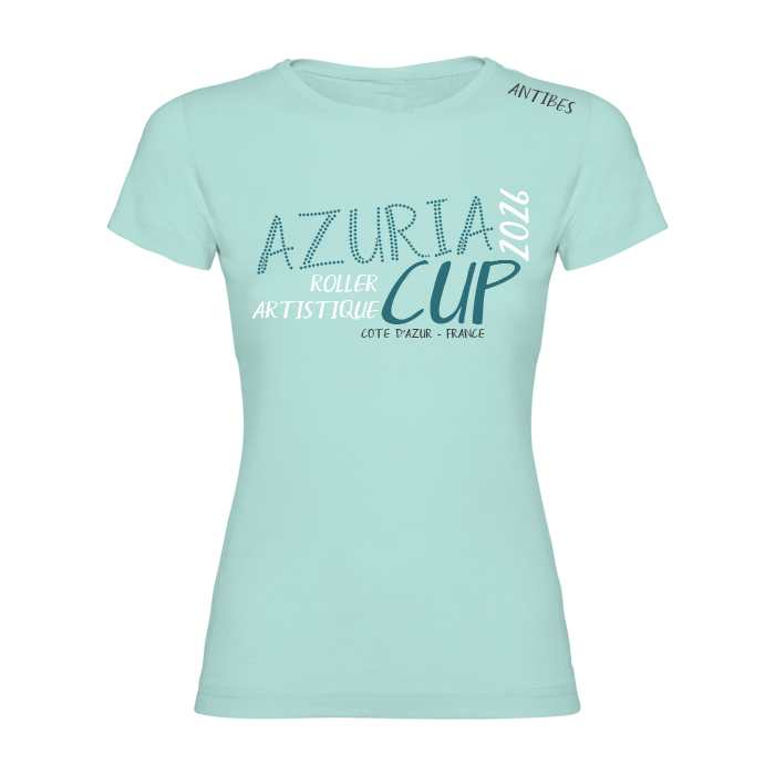 T-Shirt Vert Menthe Femme/Fille Azuria Cup