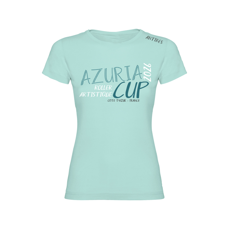 T-Shirt Vert Menthe Homme/Garçon Azuria Cup